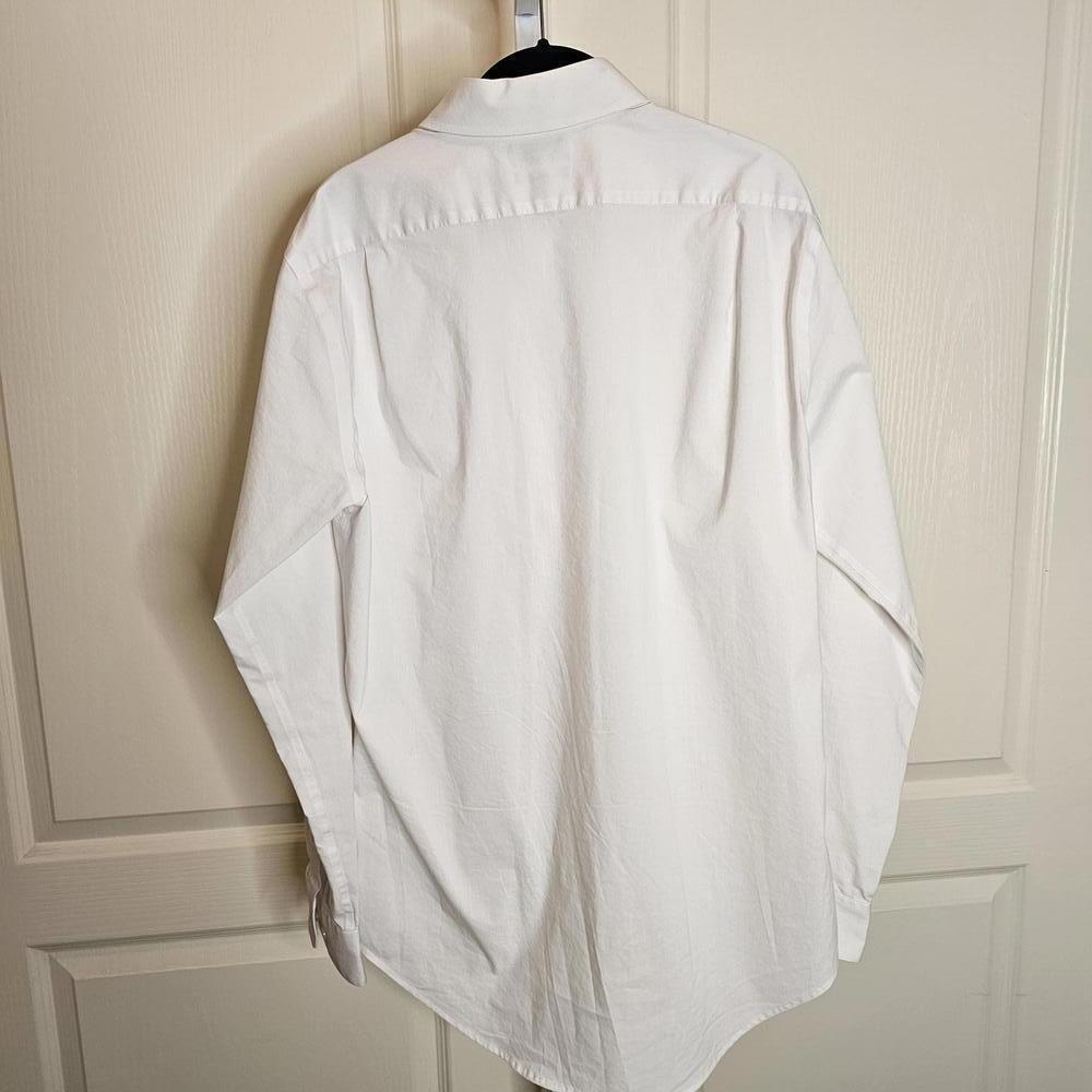 George Men's Slim Fit White Dress Shirt - Picture 2 of 4